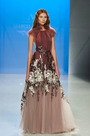 Pleated A-line Tulle Dress
