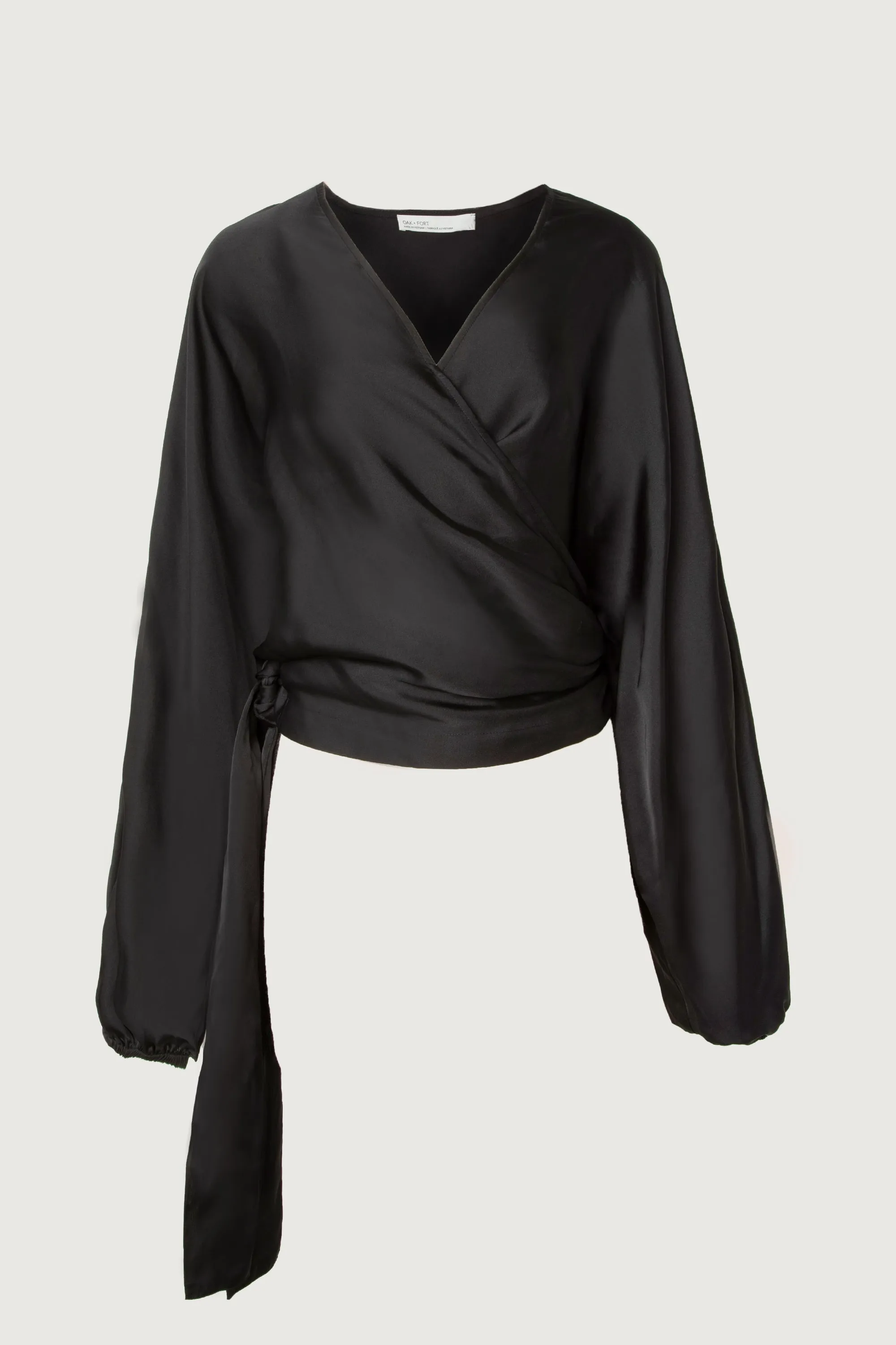 SATIN WRAP BLOUSE