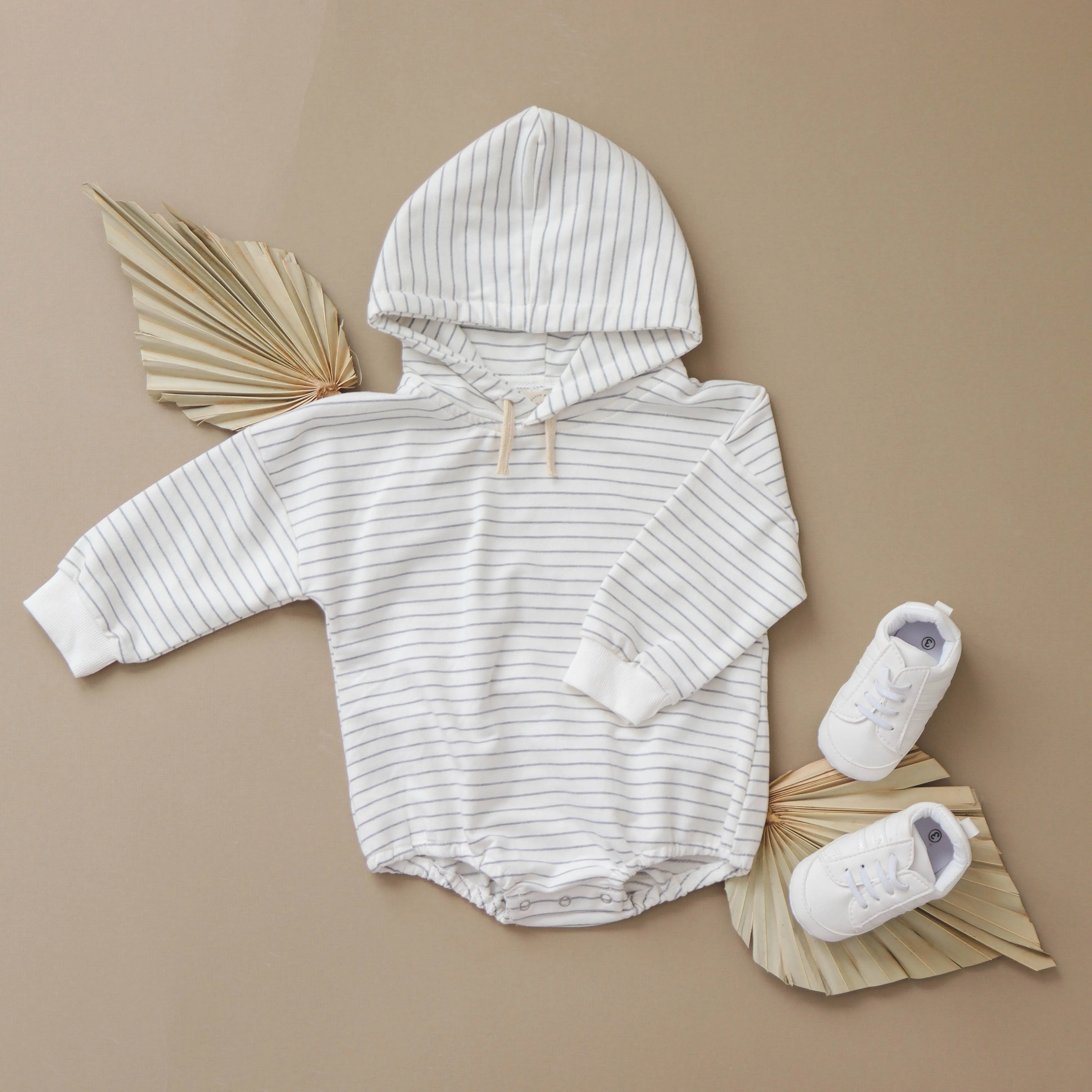Striped Hoodie Romper