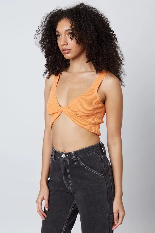 Sunrise Knitted Front Twist Top