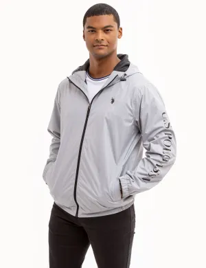USPA HEATHERED HOODED WINDBREAKER