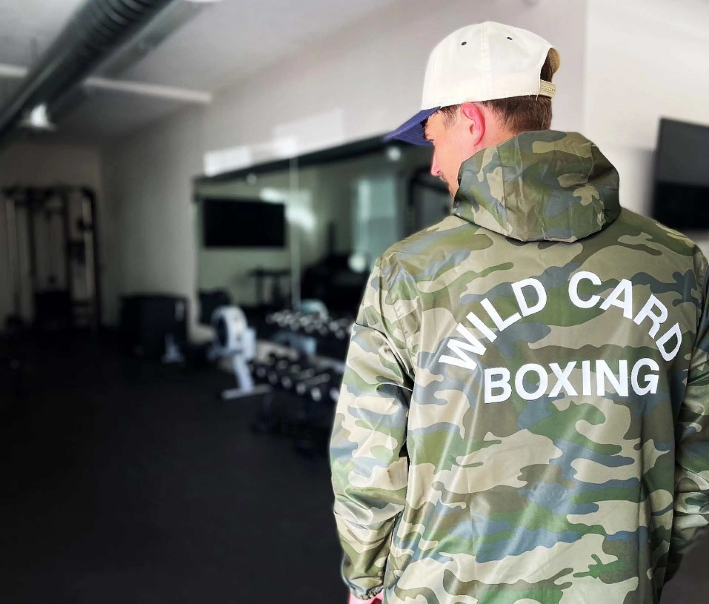 Wild Card Boxing Old School Logo Windbreaker - Green Camo