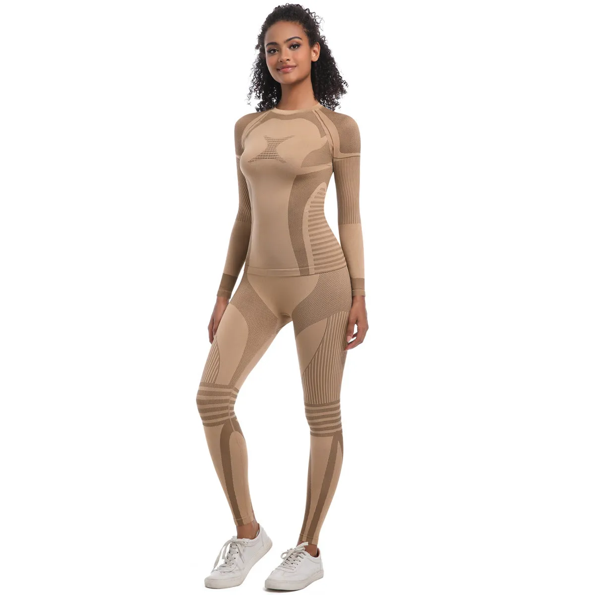 Women's Knitted High-elasitc Yoga Set