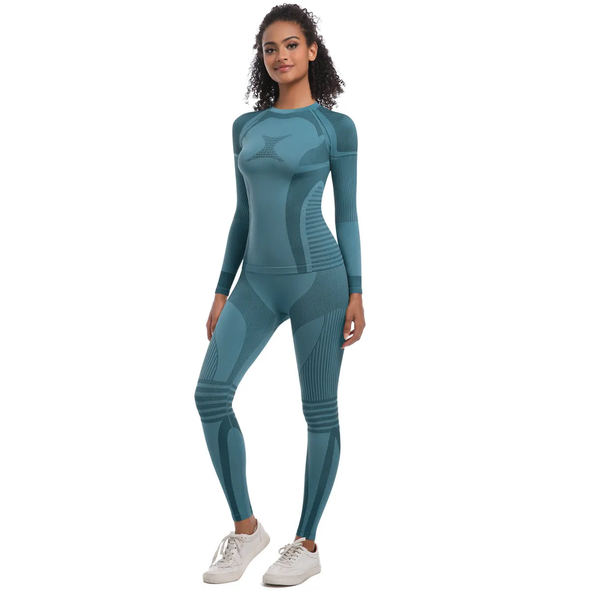 Women's Knitted High-elasitc Yoga Set