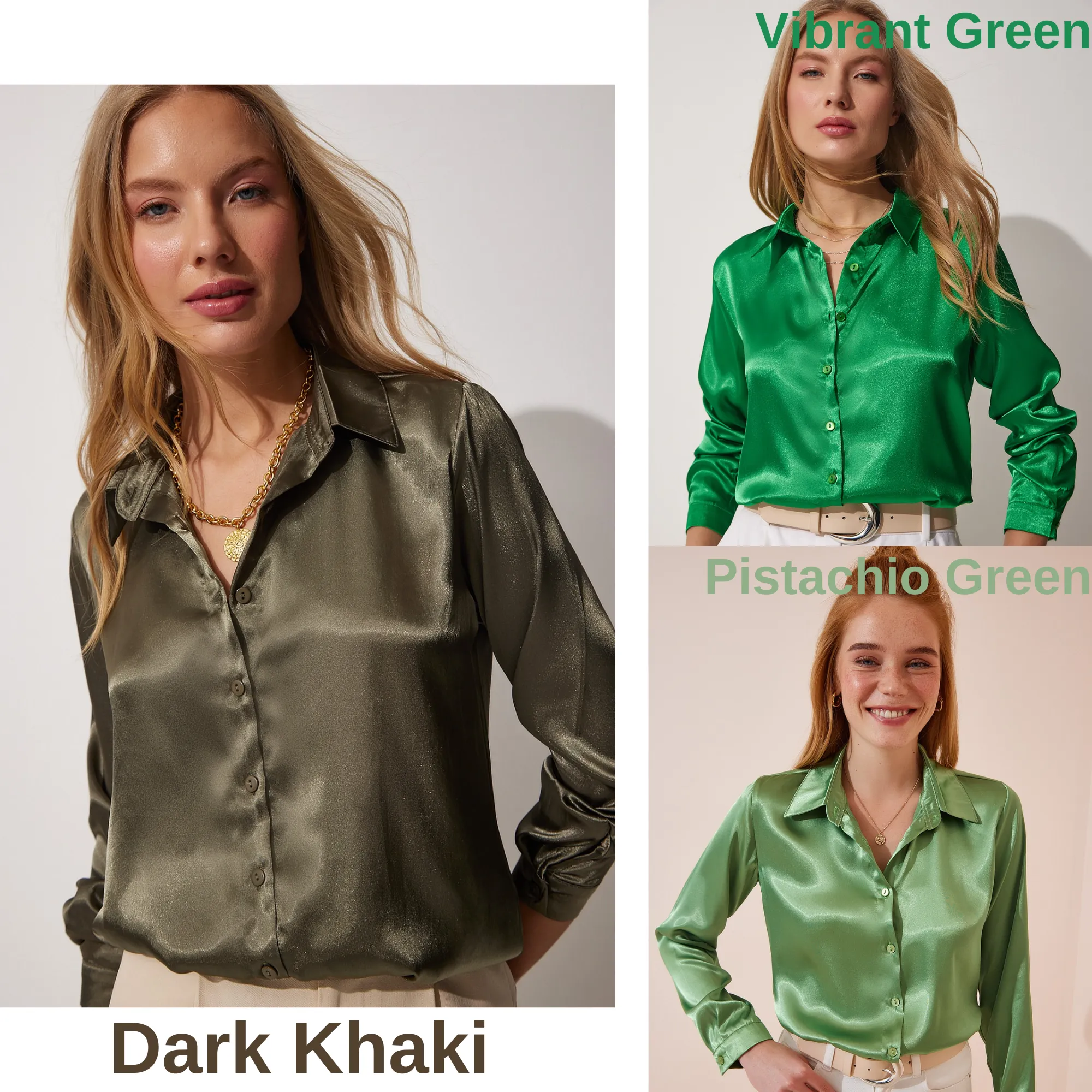 Women's Light Flowy Satin Surface Woman Blouse,  Satin Blouse,Gift For Her,Cotton Blouse,Boho Blouse,Satin Long Sleeve Womens Blouse 1