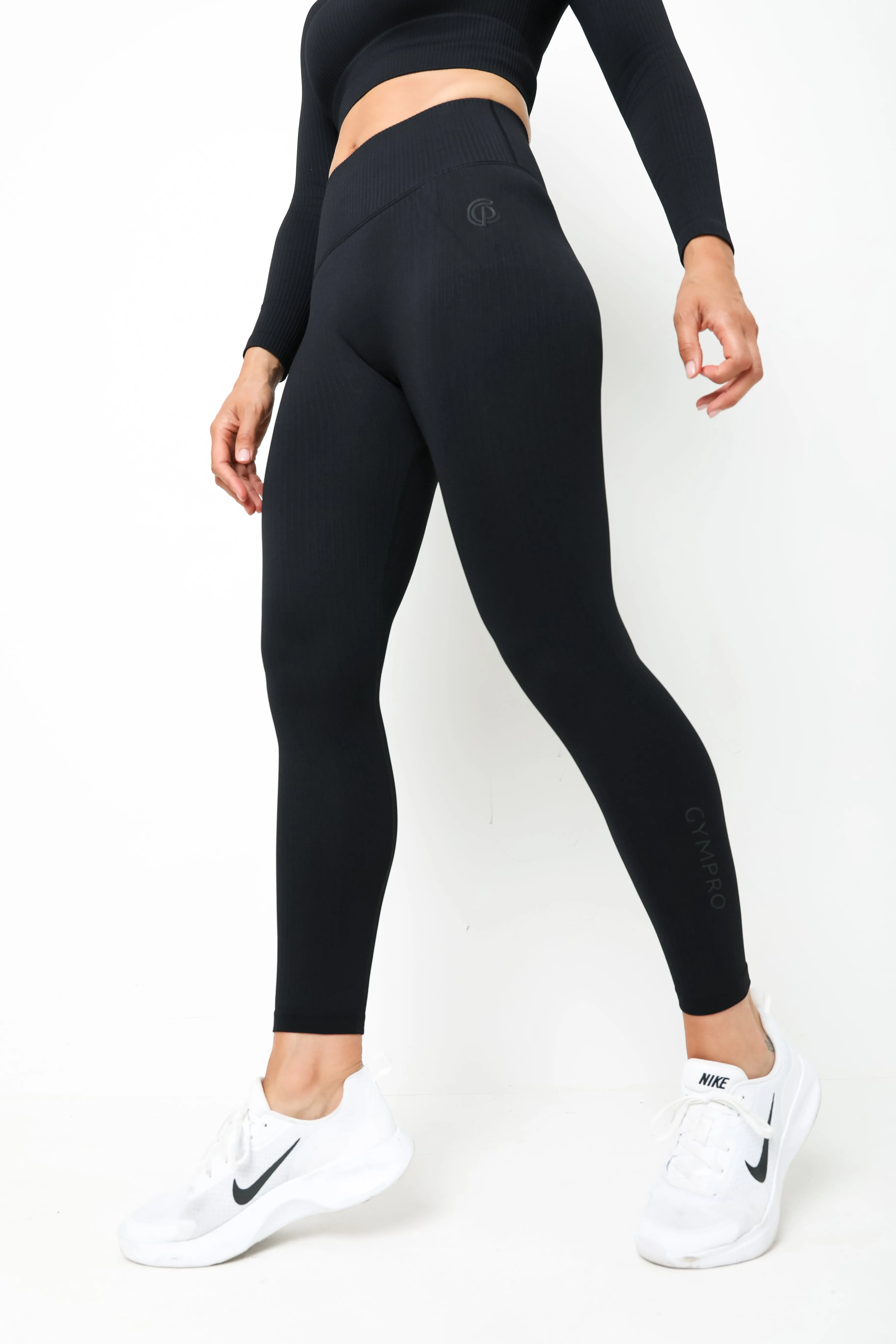 Womens - Lili Ribbed Seamless Leggings - Black