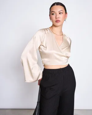 WRAP BLOUSE CARRINE IVORY